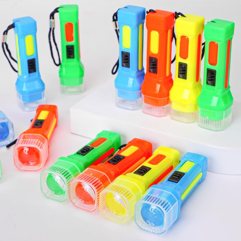 PROLOSO 30 Pcs Small Mini Flashlight Set Bulk Flashlight with Lanyard Battery Included Small Torch for Kids Camping Hiking Night Party Favors