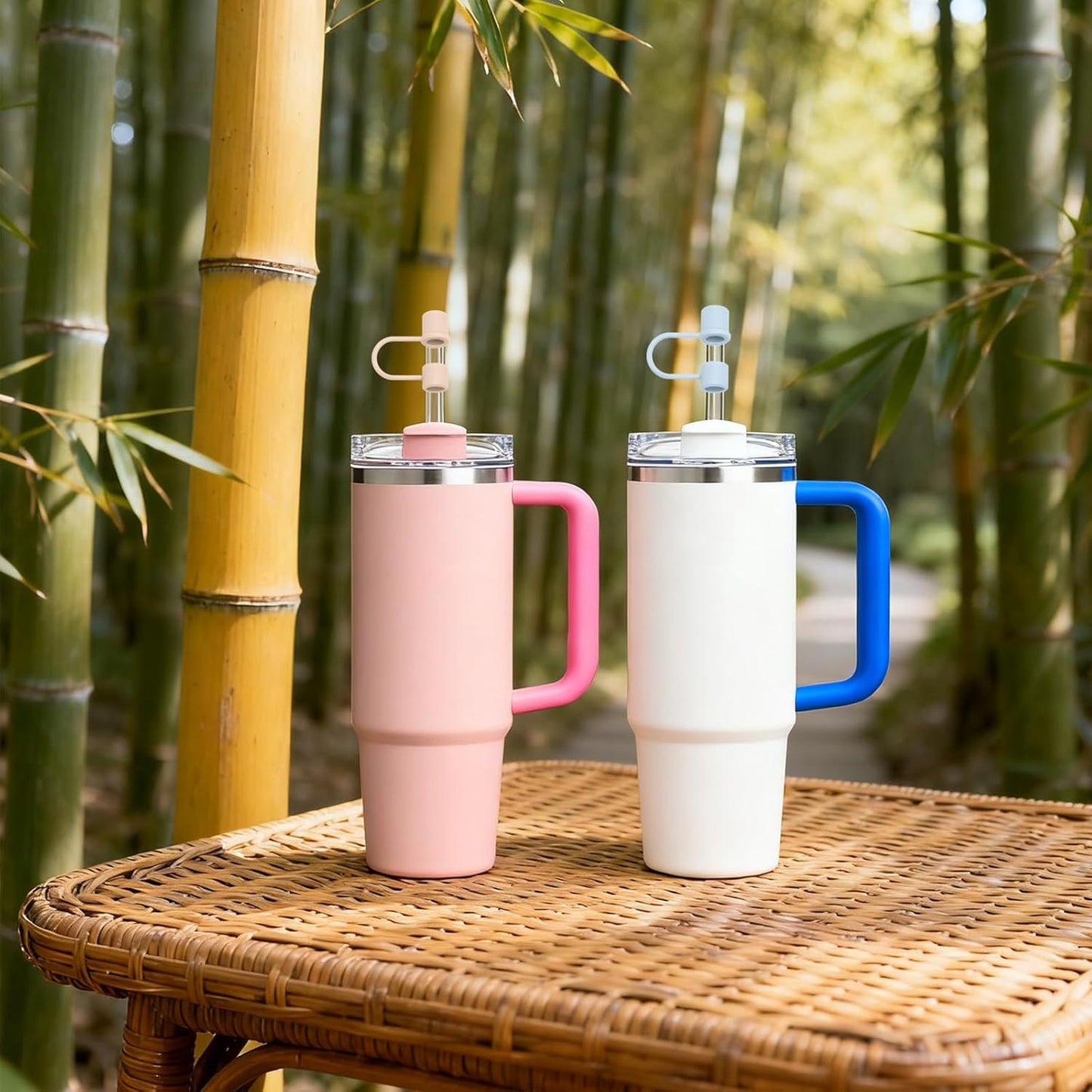 Skiennix Silicone Straw Covers - Reusable Caps for Stanley 30 & 40 Oz Tumblers | Colorful 6-Pack