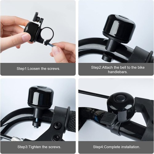 Classic Mini Bike Bell - Loud Melodious Sound | 2 Pack for Kids & Adults, Perfect for Road & Mountain Bikes