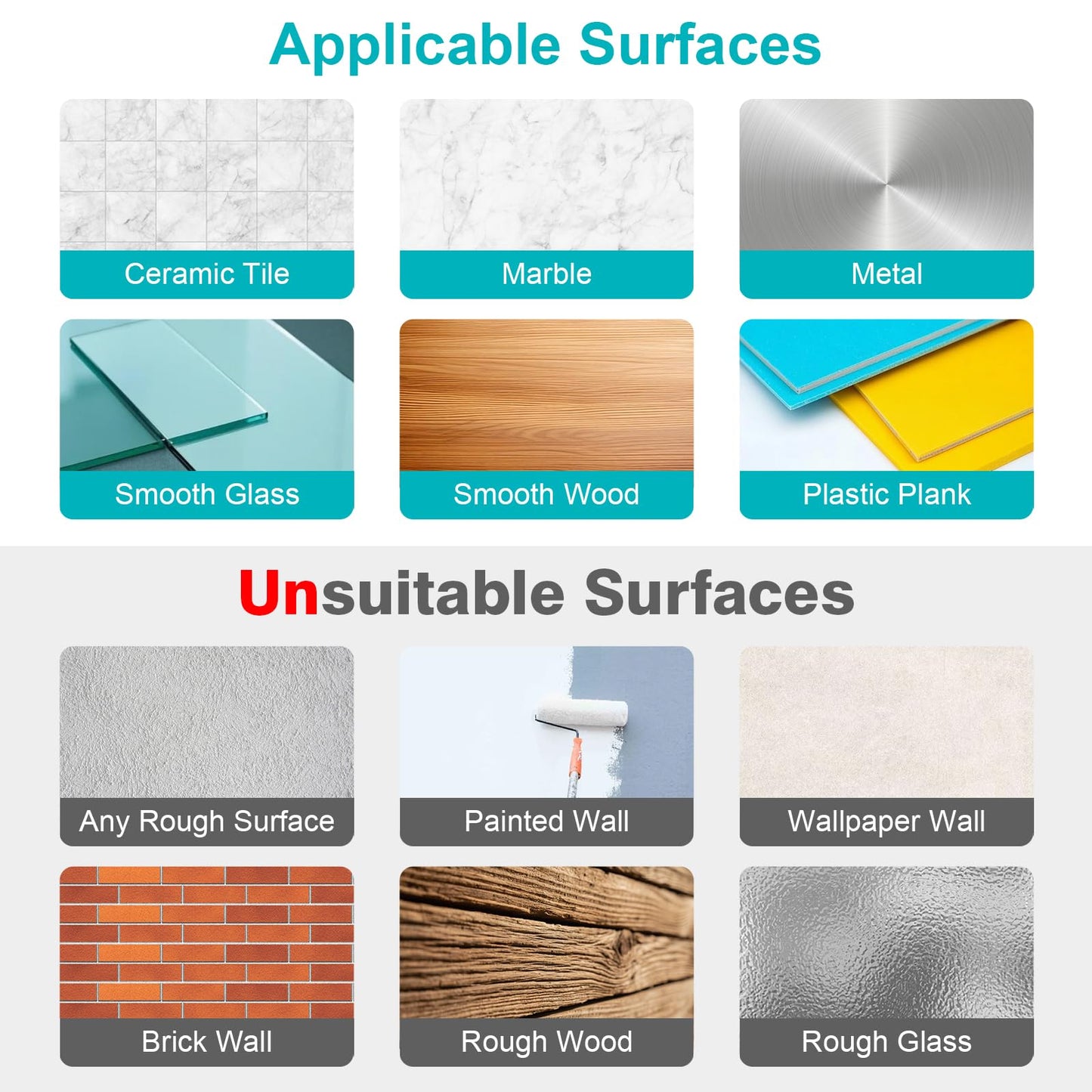 Quavzotu Small Self Adhesive Hooks for Walls No Damage, 6-Pack Stainless Steel Stick on Hooks for Hanging Towel Key Hat Bag Jewelry, Sticky Hangers for Kitchen Bathroom Door (Black(6pcs))