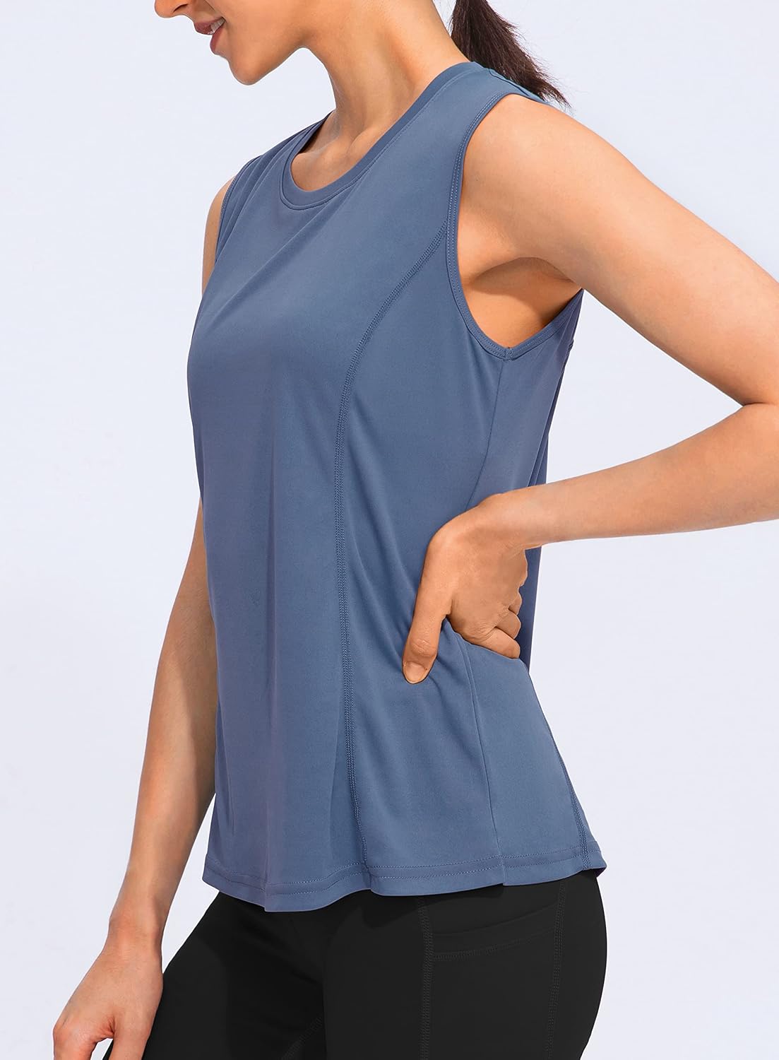YYV Women's Workout Tank Tops - Lightweight Sleeveless Athletic Shirts for Running, Yoga & Tennis