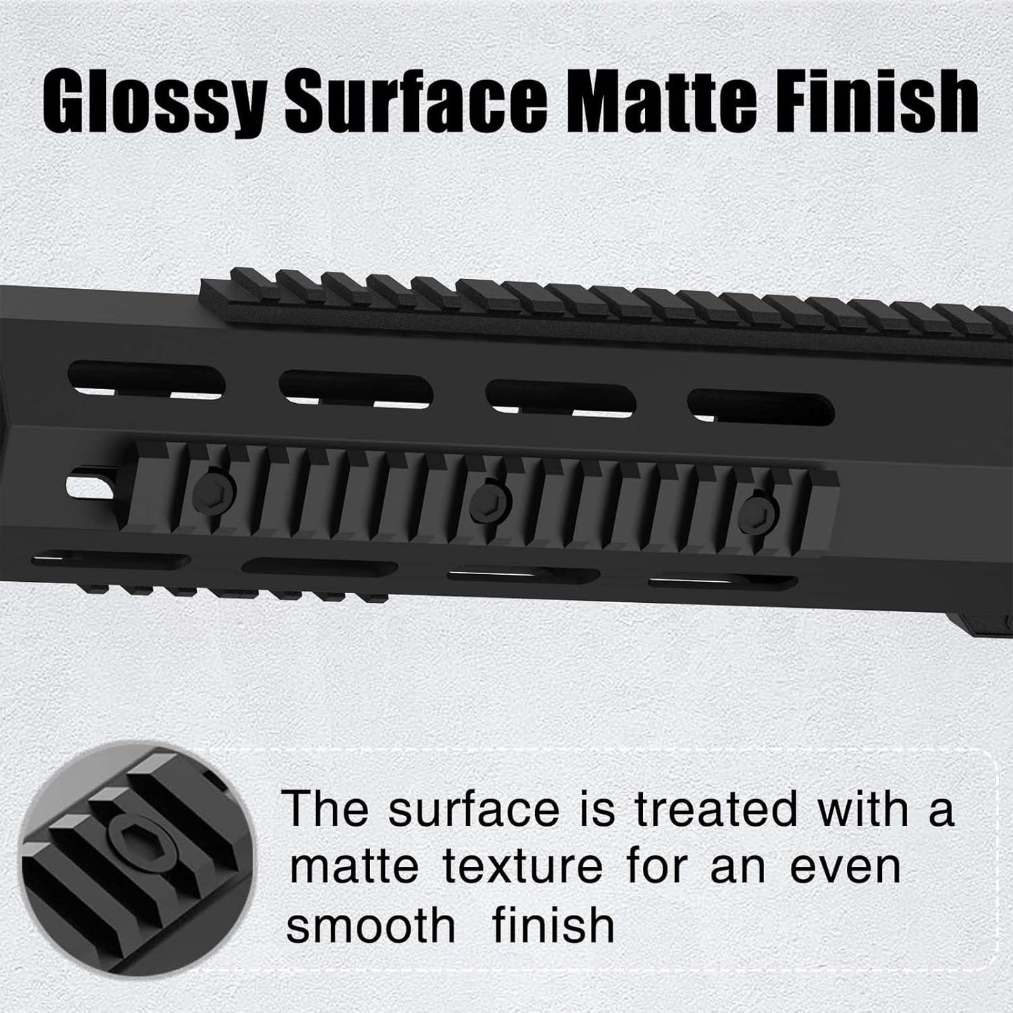 Skiennix Aluminum Picatinny Rail Accessories - Sturdy 7/10/14 Inch Mlok Guide Rail with T-Nuts & Screws