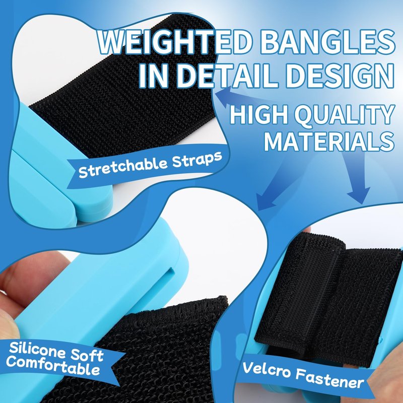 Wrist Weights – Adjustable Ankle Wrist Weights for Women & Men – Set of Weighted Bangles 2 lbs (1 lb Each) | Arm and Leg Weights for Pilates, Yoga, Running & Walking (Purple)