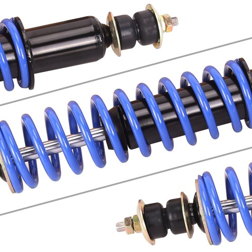 10L0L Golf Cart Front Rear Shock Absorber Set with Shock Absorber Extension Rod - Coil Over Heavy Duty Shock Absorber Bolt for EZGO Medalist/EZ GO TXT 1994+ G& E Replaces OEM# 70630-G01