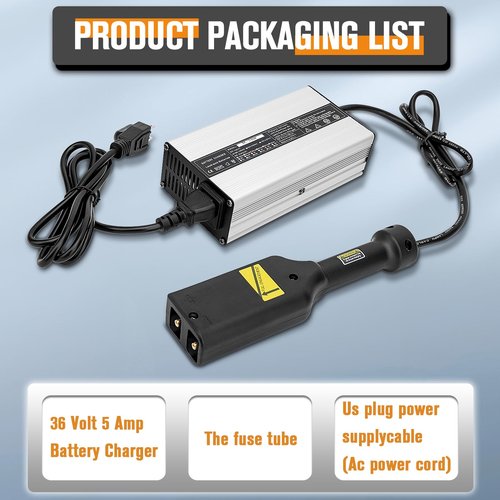 36 Volt Golf Cart Charger Compatible with EZ-GO TXT Medalist Golf Cart, 36V Battery Charger
