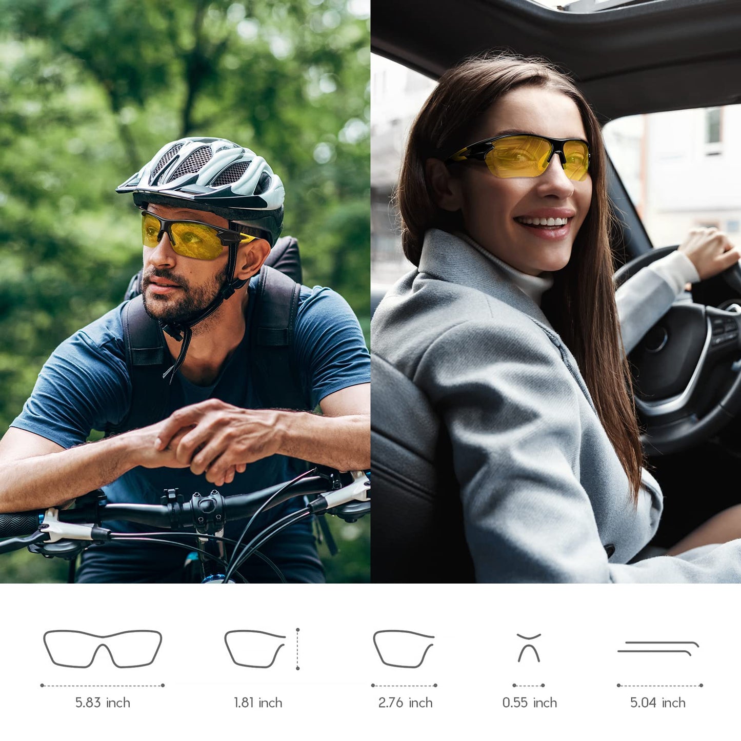 BEACOOL Polarized Sports Sunglasses for Men Women Youth Baseball Fishing Cycling Running Golf Motorcycle Tac Glasses UV400