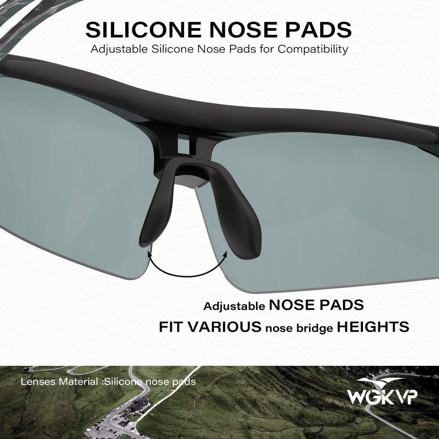 WGKVP Polarized Cycling Glasses for Men Women Sports Sunglasses Baseball Glasses Golf Running Driving Fishing (Black Red)