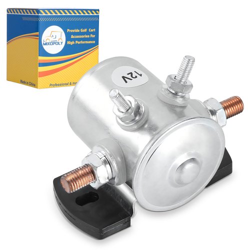 Golf Cart Solenoid (Relay) Replacement, Max 300A Continuous Duty 12 Volt 4-Terminal Solenoid for EZGO Marathon Gas Golf Cart 1979-1994, Winch, Marine OEM16542-G1 70-111224 3635820 1114208 1114223