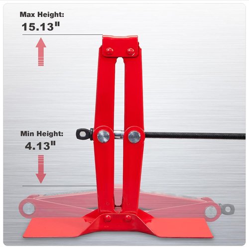 BIG RED T10152 Steel Scissor Lift Jack - 1.5 Ton (3,000 lb) Capacity Car Kit in Red