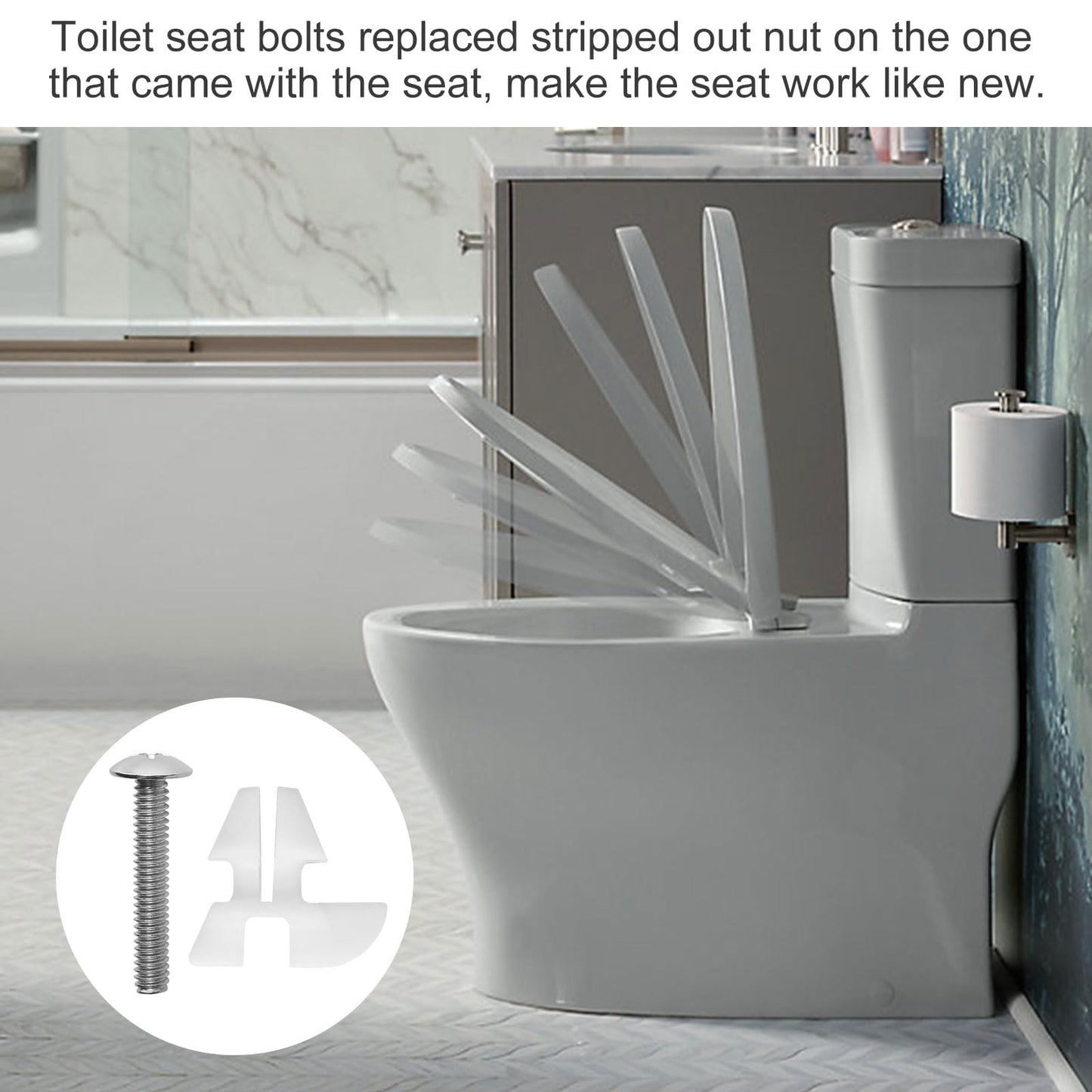 TNITRIB Toilet Seat Bolts for Kohler 1133024 Hardware Pack, for Kohler Toilet Seat Parts Replacement