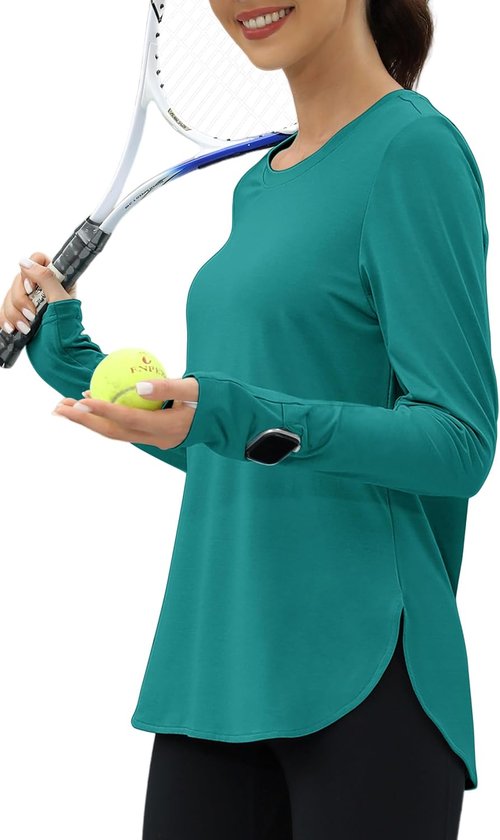 KevaMolly Long Sleeve Workout Tops for Women - Lightweight UPF 50+ UV Protection Rash Guard