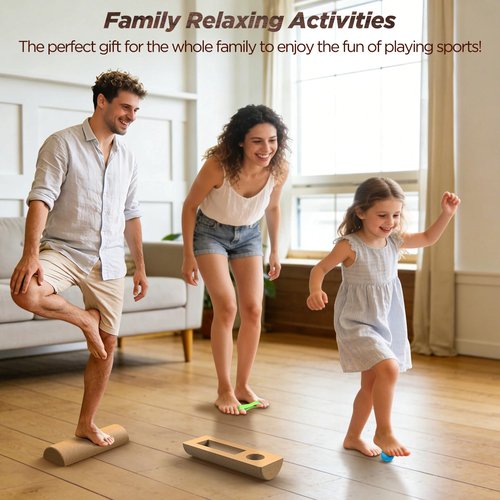 Cork Balance Board | Ankle Stability Trainer, Textured Natural Cork Foot Strengthener with Resistance Band for Foot Pain Relief, Improve Ankle Strength | Balance Trainer