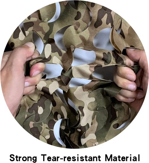 GRVCN Camouflage Netting - Bulk Roll Sunshade Mesh for Hunting Blinds & Military Theme Decor