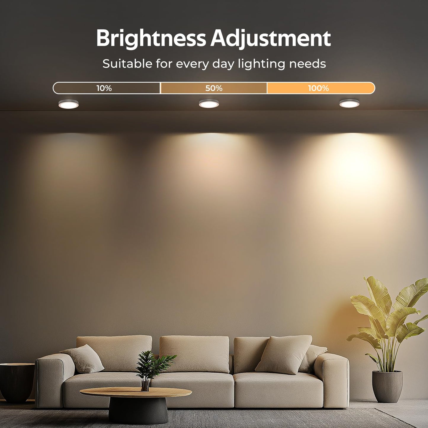 ANTOTEN Under Cabinet Lights, RGBWW Ultra Slim Puck Lighting Kit 12 Pack, Dimmable Counter Showcase Kitchen Lighting Fixtures, Puck Lights with Remote and 12V Plug in Adapter