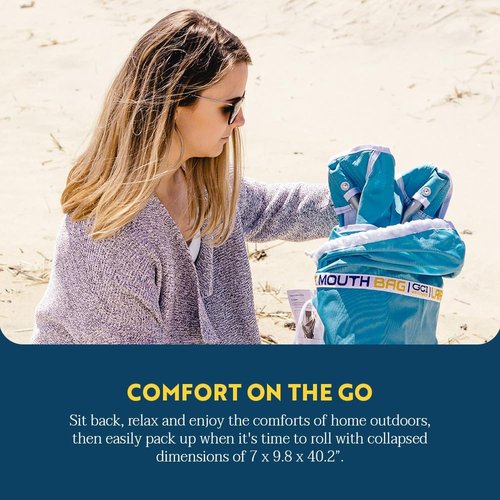 GCI Outdoor Pod Rocker Chair - Comfortable Outdoor Rocking Chair with Sunshade Canopy | Portable Design