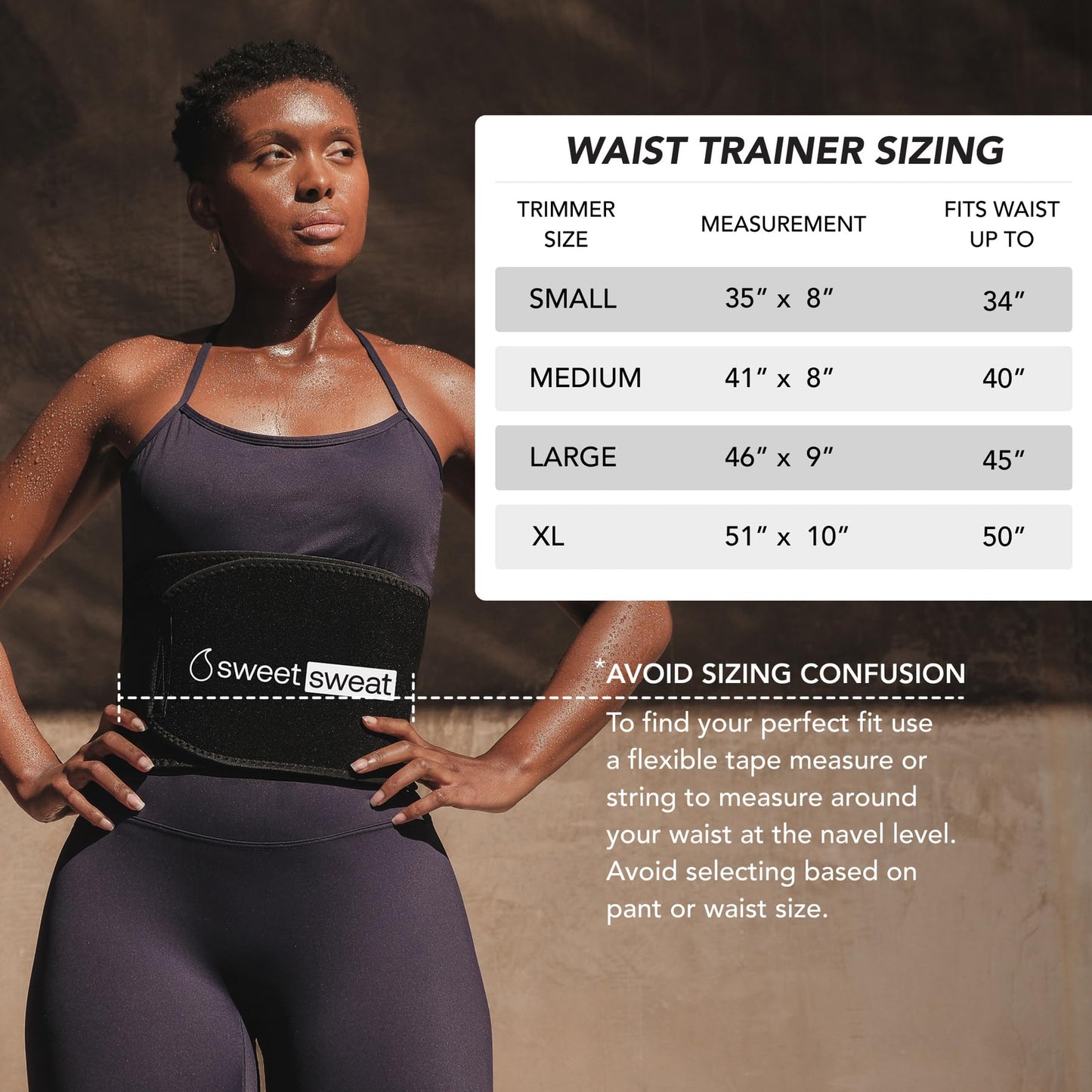 Sports Research Sweet Sweat® Waist Trimmer Eco-Series, Medium (Eco Black)