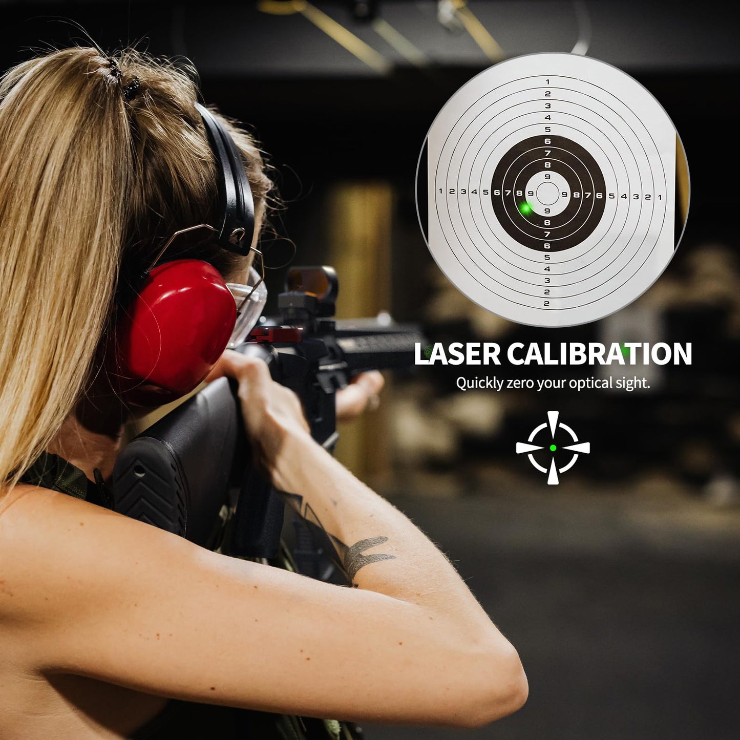 Feyachi Green Laser Bore Sight 223 5.56mm Bore Sight Laser Boresighter with 3 Sets of Batteries Bore Sighting Laser for Rifle