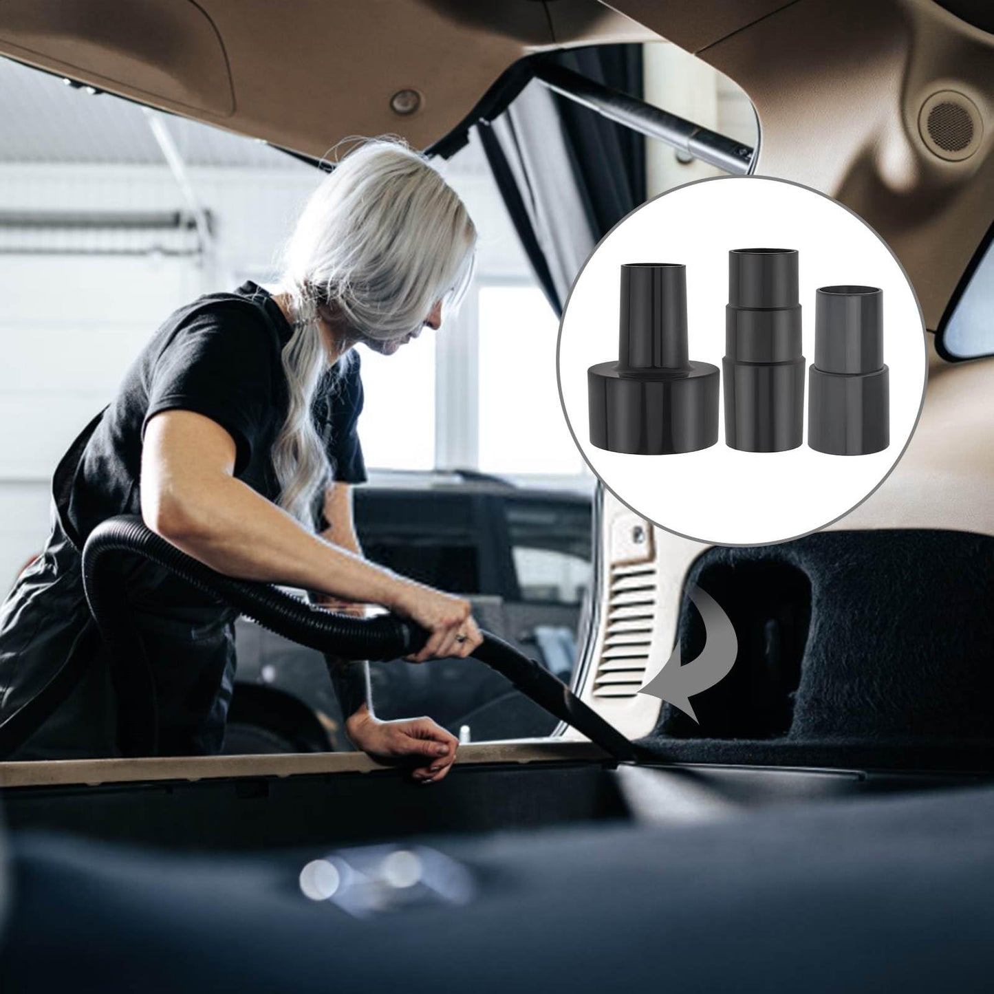 Vacuum Brushes 6PC, 1.26inch Horse Hair Vacuum Attachment, 5.9inch Vacuum Floor Brushes Vacuum Cleaner with 1-1/4 Inch to 1-3/8 inch Adapter, Vacuum Head Brushes Replacement for Household Cleaning