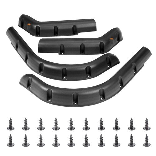10L0L Front Rear Fender Flares for EZGO TXT 1996-2013 Golf Cart with Factory Body Kit (Not Fit Modified Golf Carts), Includes Stainless Steel Mounting Screws, Pack of 4