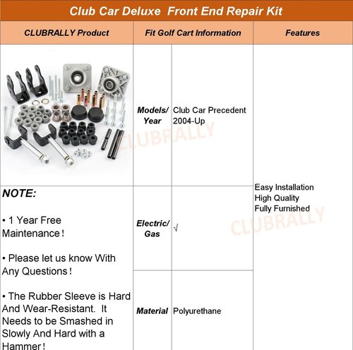 CLUBRALLY Club Car Precedent Deluxe Golf Cart Front End Repair Kit 2004-Up