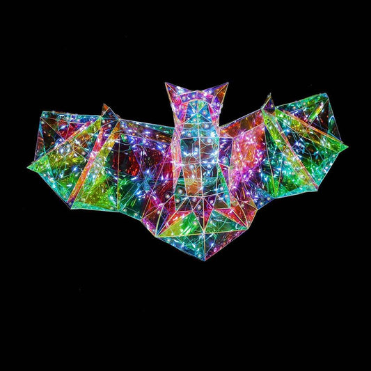 Spooky Ghost LED Lights - 2 Pcs Prismatic Iridescent Halloween Decorations for Indoor Use