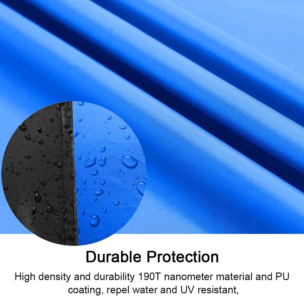 Roctee Bicycle Cover - Waterproof & Dust Resistant | Anti-UV Protection for XL Bikes, 78.7" x 27.6" x 43.3" - Portable & Durable (Black & Blue)