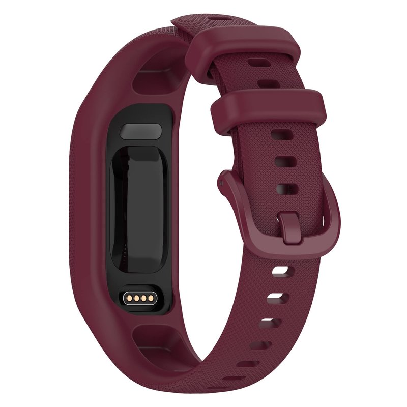 Sport Bands Compatible with Garmin Vivosmart 5, Soft Silicone Strap Replacement Wristbands Bracelet Band for Vivosmart 5 for Women Men (Large, wine red/blue/black)