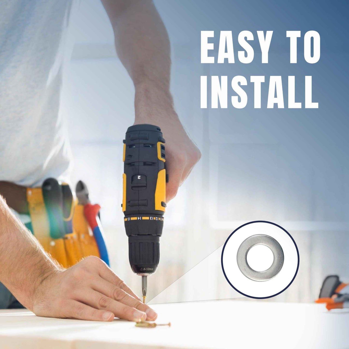 304 Stainless Steel Fender Washers for Screws - 240 Pcs Flat Washer Assortment Kit Available in 4 SAE Sizes (1/4”x5/4”) (1/4”x1”) (3/8”x3/4”) (3/9”x11/16”) with 1.5mm Thickness