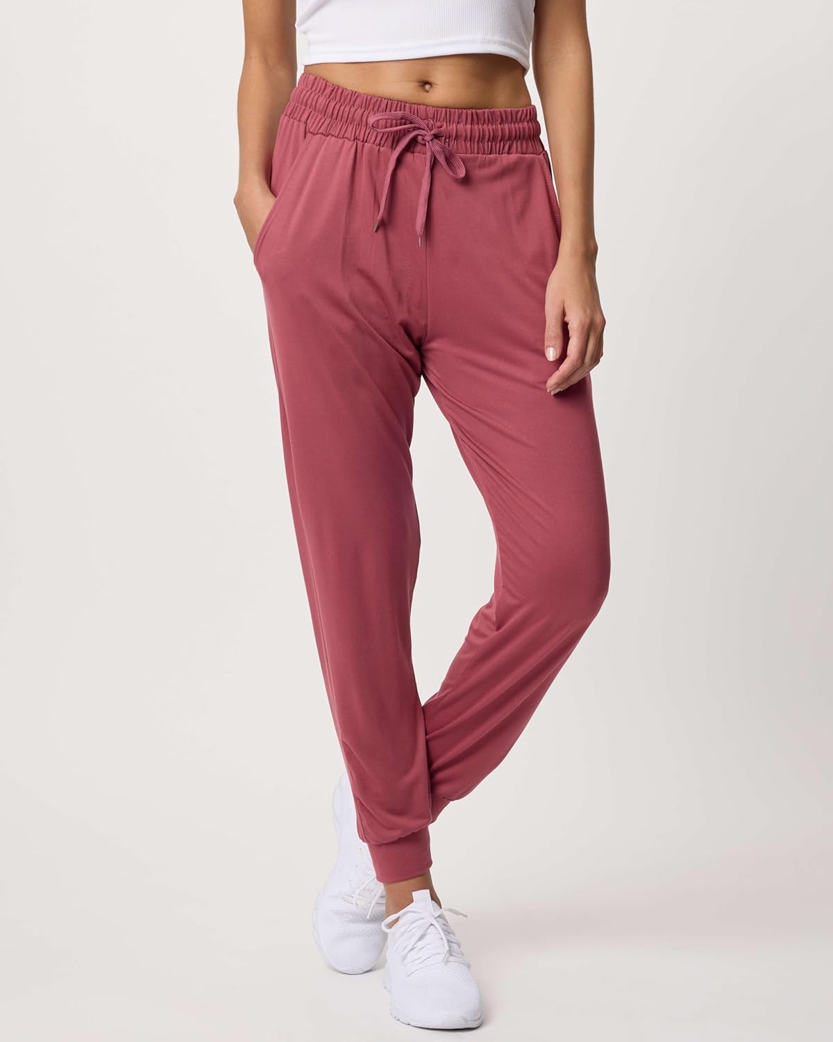 Real Essentials Women's Lounge Joggers - Comfortable Sweatpants with Pockets | Plus Size Available