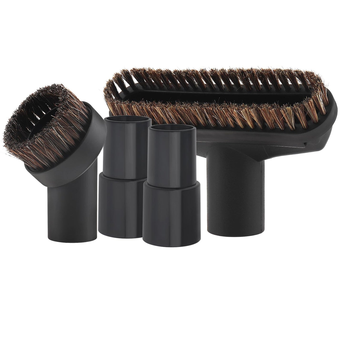 Vacuum Brushes 1.26inch Horse Hair Vacuum Attachment, 5.9inch Vacuum Floor Brushes Vacuum Cleaner Round Brushes with 1.06inch to 1.37inch Adapter, Vacuum Head Brush Replacement for Household Cleaning
