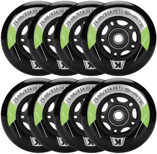 8 Pack Inline Skate Wheels 72mm 76mm 80mm Inline Replacement Wheels with ABEC9 Bearing for Roller blade Derby K2 Inline Skate- 85A Indoor Outdoor Inline Skate Wheels