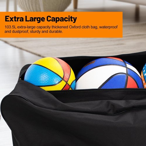 **Foldable Duffle Bag by [Brand Name] - Durable 54L Travel Tote with Zippers & Handles | 23.6"x11.8"x11.8"**