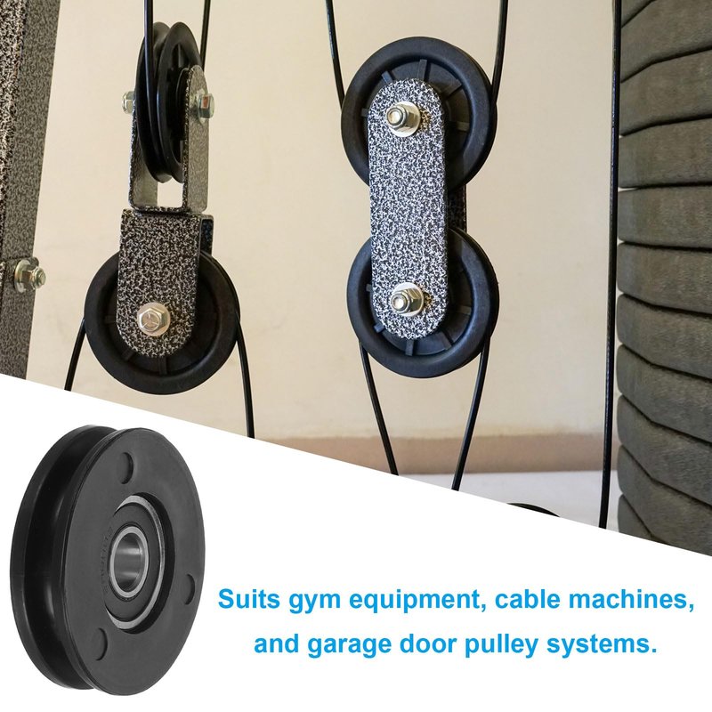 PATIKIL Universal Bearing Pulley Wheel 50mm/2", 4 Pack Nylon Bearing Pulley Wheel Lifting Bearing Wheel Replace for Gym Equipment Part Cable Machine
