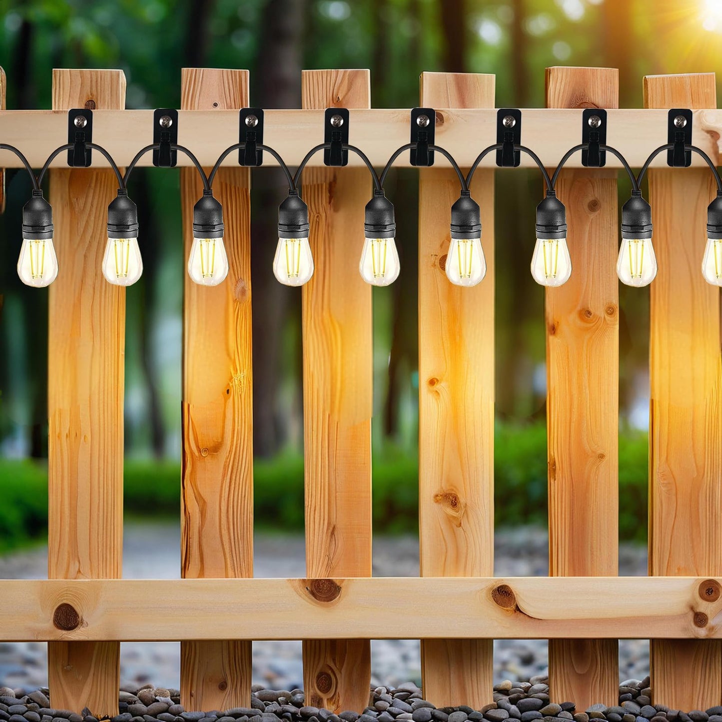 glowhitch Light Hooks for Outdoor String Lights Heavy Duty Christmas Light Clips, Patio Hooks for Outside Garage, Holiday Party, and Year-Round Decor