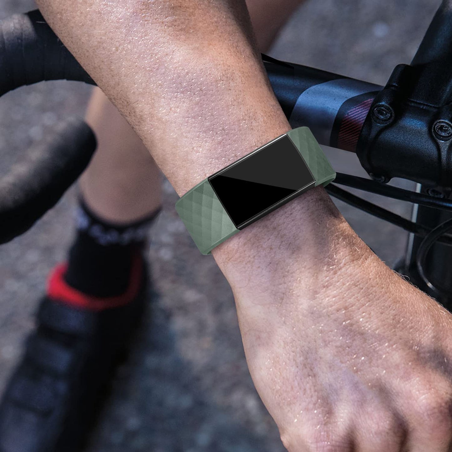 [10 Pack] Soft Silicone Wristbands Compatible with Fitbit Charge 4 Bands, Sports Replacement Straps for Fitbit Charge 4 / Fitbit Charge 3 / Charge 3 SE Women Men (Large, 10 Pack E)