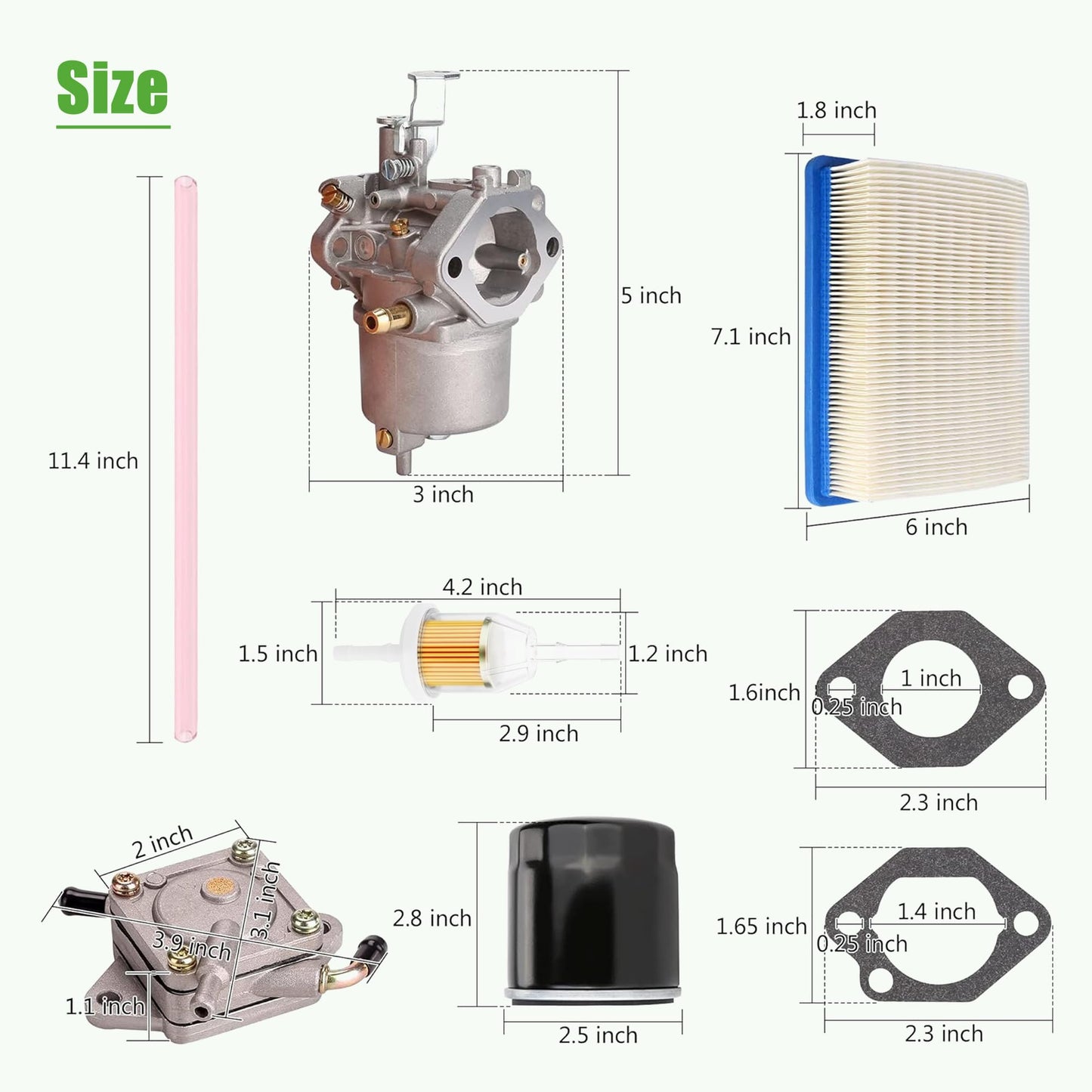 10L0L Golf Cart Carburetor Fuel Pump Tune Up Kit for Club Car DS Precedent Carryall FE290 Gas Engine 1992-Up | Replaces OEM 101805601 101905601 1016438 1016439 1016440 1016441 1016478 17561