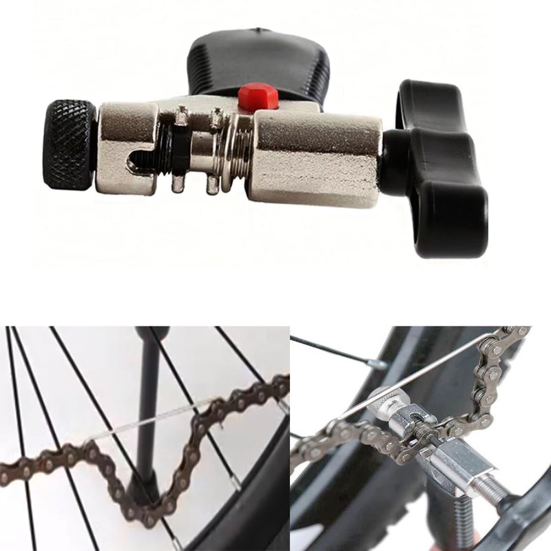 Bike Chain Repair & Maintenance Tools Kits:Bike Link Plier + Chain Breaker Splitter Tool+Chain Checker+3 Pairs Bicycle Missing Links+Chaingang Cleaning Brush,for Repair & Cleaning Maintenance Solution