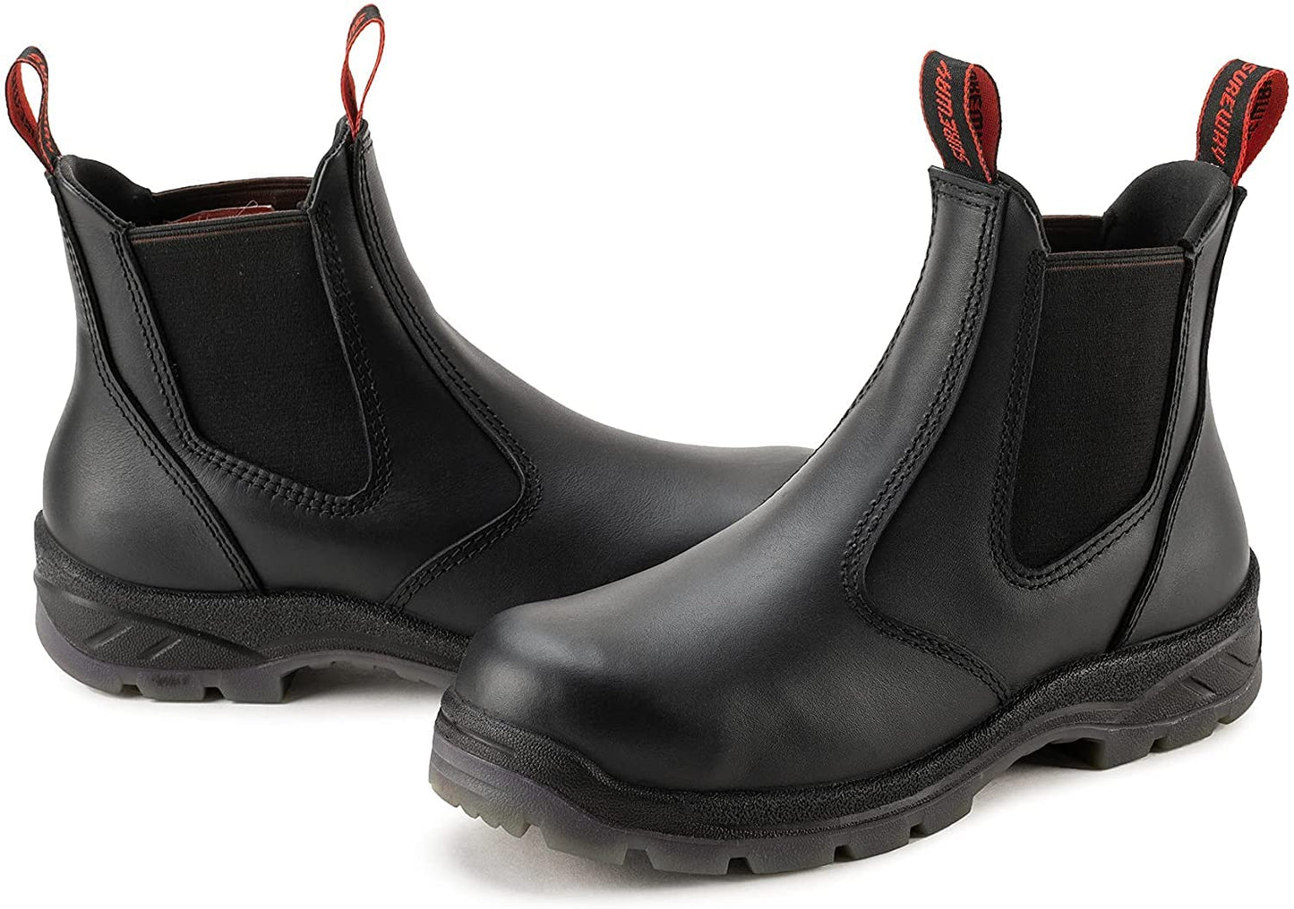 SUREWAY Men's Slip On Work Boots for Men - Composite Toe,Upgraded Slip/Water Resistant,Electric Hazard,Anti-Static,Fire Station Mechanic Insulated Boots/Shoes