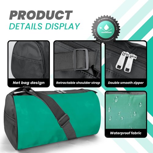 C&F BOGMOST Travel Duffel Bag - Foldable Waterproof Gym Bag for Men & Women | Lightweight Green Oxford Cloth