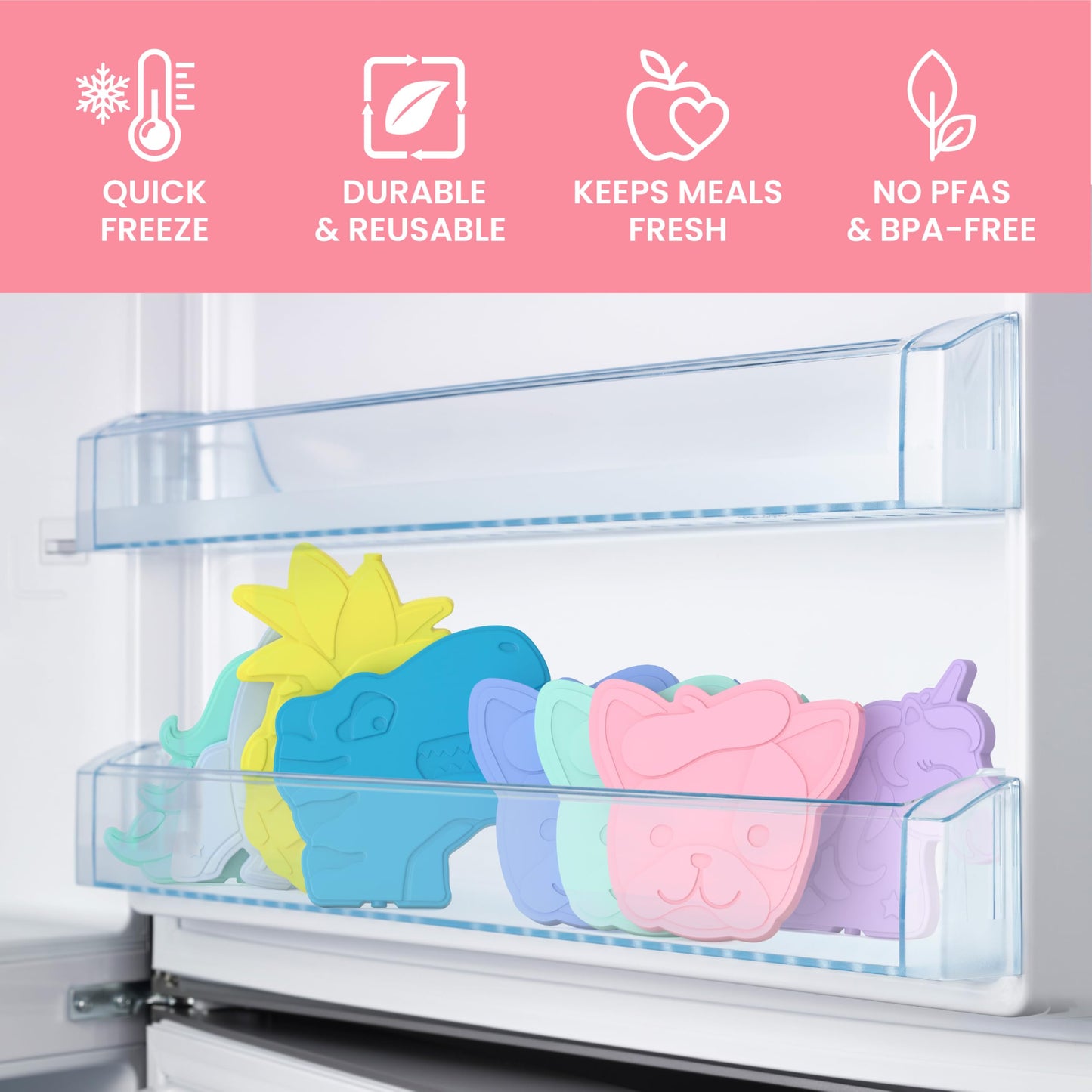 Bentgo Buddies Reusable Ice Packs for Kids