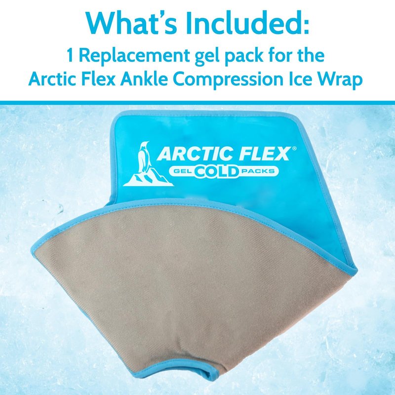 Arctic Flex Gel Replacement Pack - Reusable Ice Brace - Hot and Cold Gel Pack for Injuries, Pain Relief, Swelling - Flexible Therapy Compression Wrap (Compression Ankle)