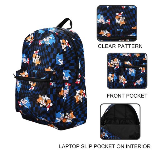 Bioworld Sonic The Hedgehog Character Print Backpack