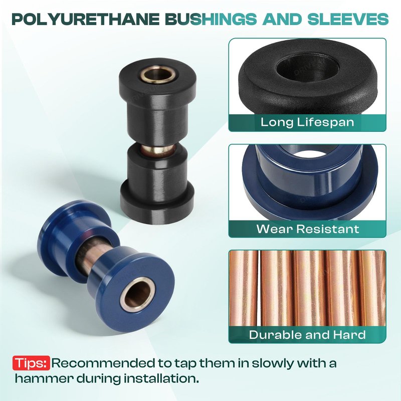 DRIVE UP Club Car DS Bushing Kit, Deluxe Club Car Front and Rear End Repair Bushing Kit for Club Car DS 1993-Up Gas and Electric Models
