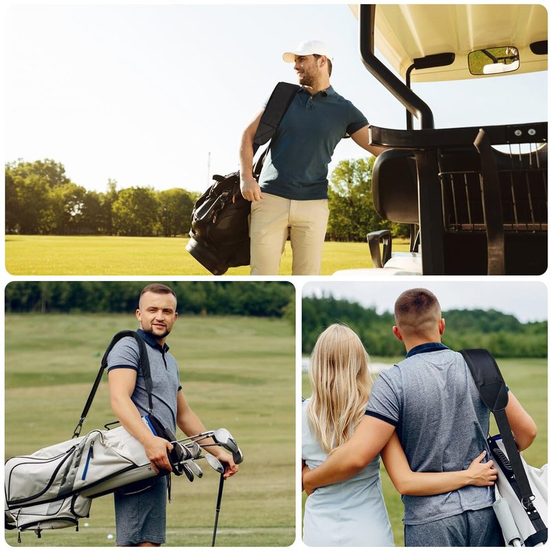 barudan golf Bag Strap Replacement Universal Single Shoulder Strap fits for All Brand Golf Bags (Black)