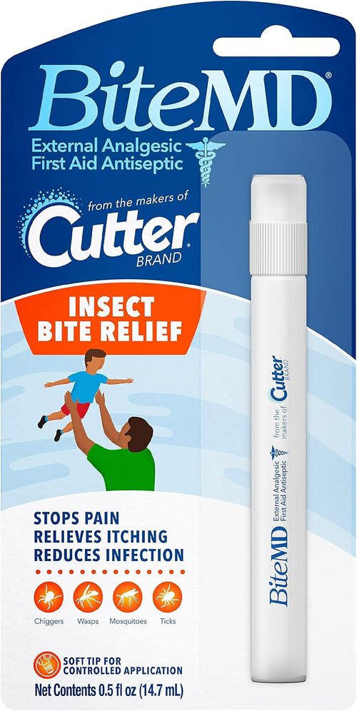 Cutter BiteMD Insect Bite Relief Stick - Analgesic & Antiseptic Formula, 0.5 Fl Oz