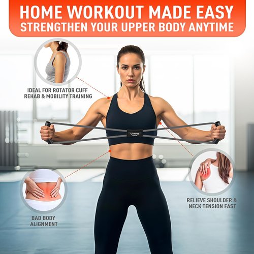Figure 8 Resistance Bands - Heavy Duty Latex for Strength Training | 3 Levels for Full Body Workout