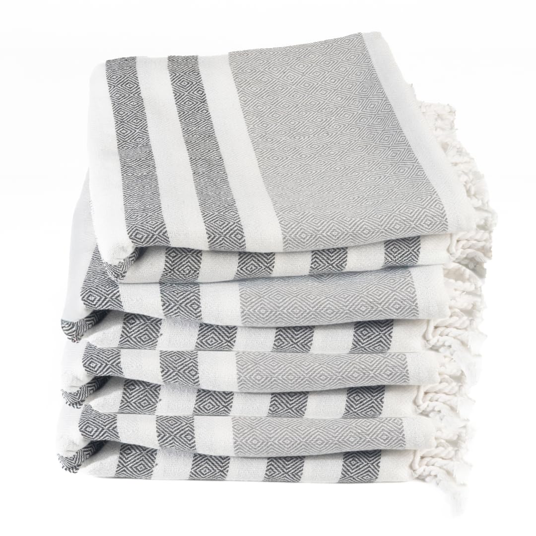 9Threads Cotton Turkish Beach Towel with Towels Oversized 36"x72" Pool Absorbent Extra Large Quick Dry Sand Travel Towel (Mélange Drift, 2 Pack)