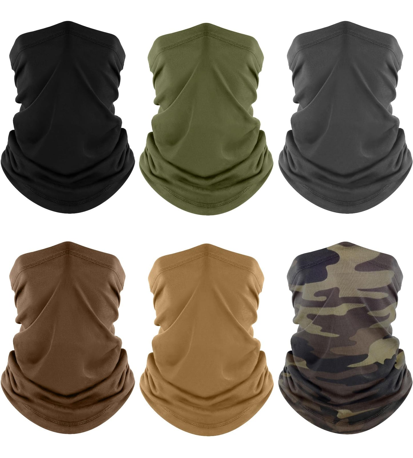 Fuinloth Neck Gaiter, 6 Pack Cooling UV Protection Bandana Face Mask Gator