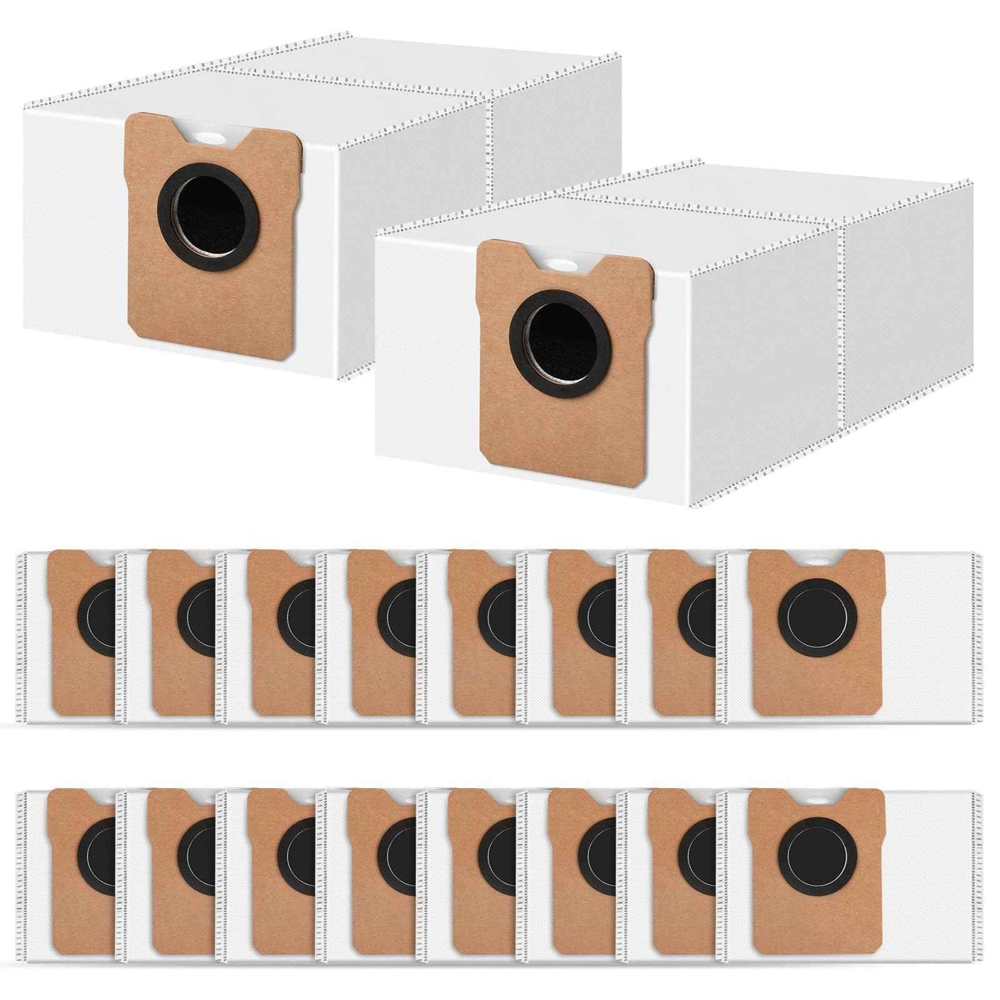 18 Pack C20 Dust Bags for eufy Omni C20 C10 Robot Vacuum Cleaner, 3.2L Large Capacity Vacuum Bags, Disposable Replacement Dust Bags