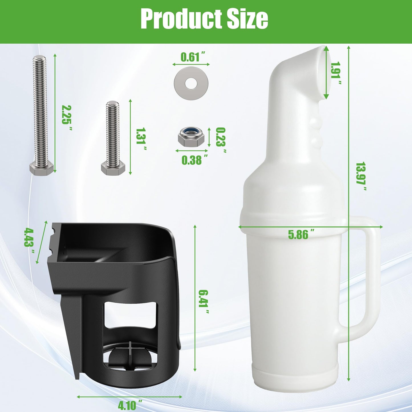 10L0L Golf Cart Sand Bottle with Holder Universal fit Club Car EZGO Yamaha, Divot Filler Sand Bottle with Grip Handle Easy to Pour (Pack of 2)